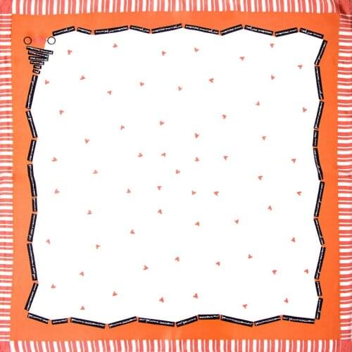 High-quality Pure Silk Scarf Women Bandana Female Hair Scarf Womens Natural Silk Square Head Scarf Neck Scarf for Women Heart