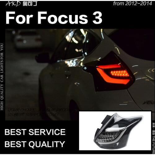 Car Styling Tail Lamp for Ford Focus Tail Lights 2012-2014 Focus 3 Hatchback LED Tail Light DRL 5-Door Signal auto Accessories