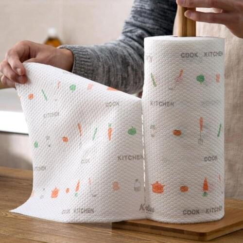 1 Roll Eco-Friendly Cleaning Wash cloth Non Woven Duster Dish Cloth Break Point No Oil Rag Furniture Kitchen Towels