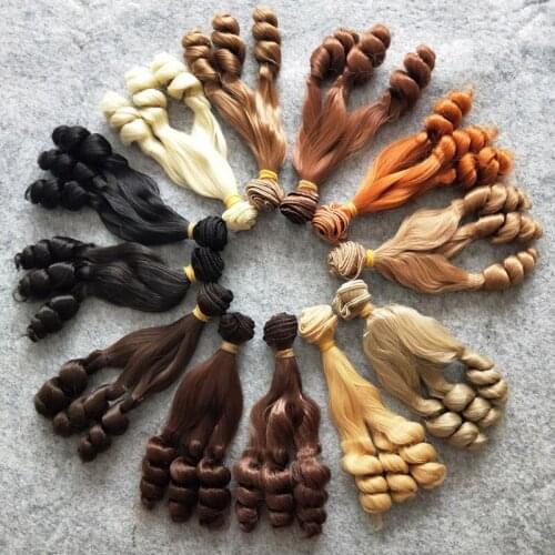 10PCS/LOT15 DIY BJD Wigs Hair 15CM Culry Hair Doll Wigs