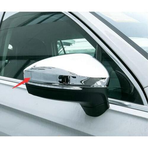 2pcs Car ABS Rear View Rearview Mirror Cover Trim For VW Tiguan 2017
