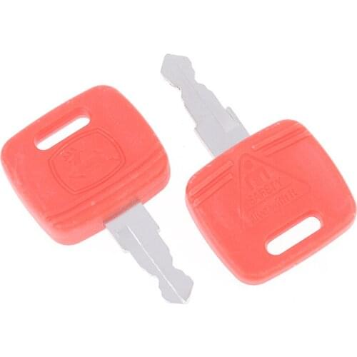 2Pcs For John Deere Tractor Ignition Keys OEM RE183935 RE43492 RE71557 for John Deere AT195302 AR51481 600 Loaders