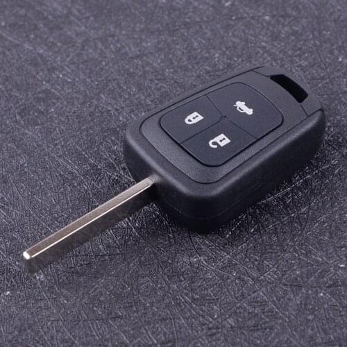 3 Buttons Remote Uncut Blade Key Shell Case Fob Cover Replacement Accessories fit for Chevrolet Sonic 2012-2013
