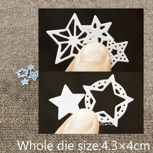 XLDesign Craft Metal Cutting Die cut dies 4pcs star decoration scrapbook Album Paper Card Craft Embossing die cuts