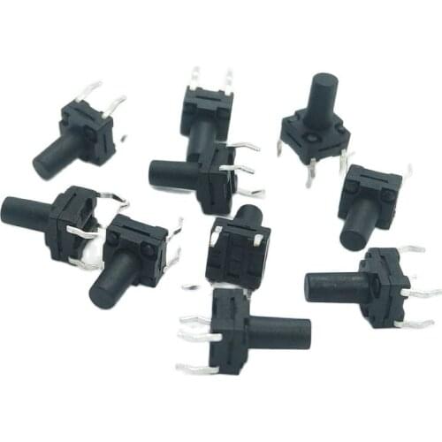6X6X10mm 4pin waterproof DIP Tactile Tact Mini Push Button Switch Micro Switch Momentary 50pcs/lot
