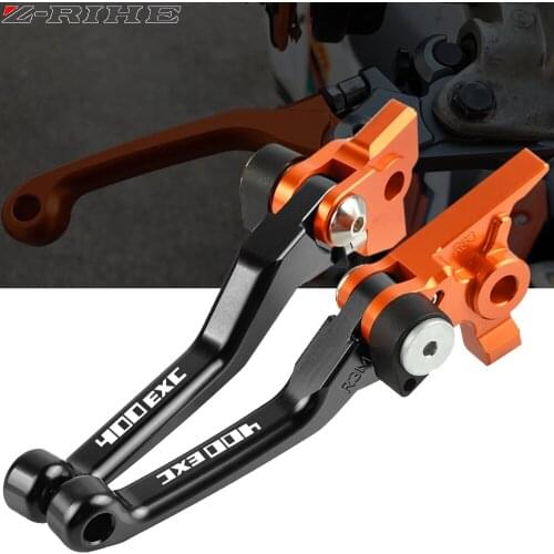 For 400EXC 400 EXC 2009 2010 2011 CNC Aluminum Motorcycle Accessories Dirt Bike Pivot Brake Clutch Levers 400EXC logo