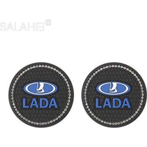 Car Diamond Water Cup Coasters Storage Mat For Lada Niva Vesta Kalina Priora Xray Granta Largus Vaz Samara 2110 Anti-slip Pad