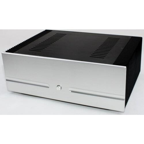 Size D312 W432 H150 All Aluminum Pure Rear Chassis Luxury Aluminum Power Amplifier Case DIY Box WA86