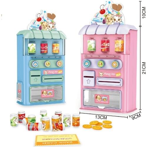 Childrens Simulation Beverage Vending Machine Pretend Play Education Toys For Boys And Girls Automatic Voice Gift Collection