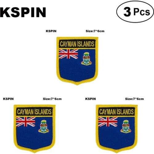 Cayman Islands Shiled Shape Flag Patches National Flag Patches For Cothing DIY Decoration