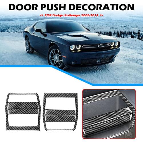 Door Pull Sticker Decoration Auto Styling Trim Cover Sticker Parts for Dodge Challenger 08-14 LHD Interior Accessories