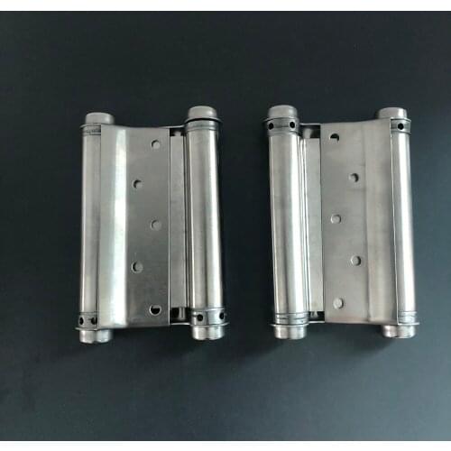 Double-acting spring hinge stainless steel wire drawing heavy-duty hinge hinge with tension adjustment, heavy-duty hinge load-be