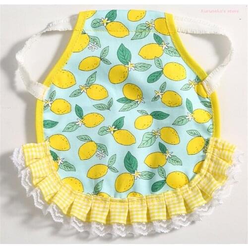 Neko Chicken Saddle Hen Apron Poultry Aprons Wing Back Protector with Lace Elastic Straps Warm Jacket with Fruit Print