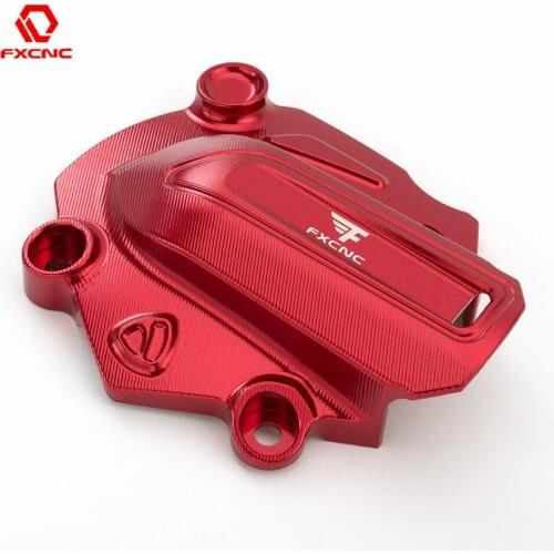 FXCNC Motorcycle Aluminum Water Pump Cover Fit For Ducati Monster 821 2014-2016 2015 Motorcycle Water Pump Cover Red