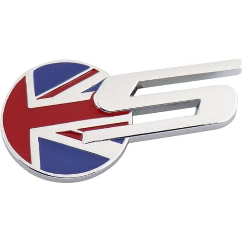 Chrome Red British flag S for XJR XFR XJ XK Fender Trunk Emblem Badge Sticker