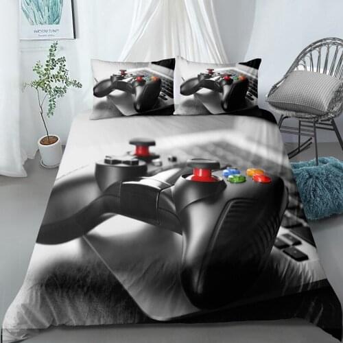Gaming Bedding Sets for Boys Kids Teens Gamer Console Duvet Cover Set Twin Size Gamer Joystick Comforter Cover with Pillowcase