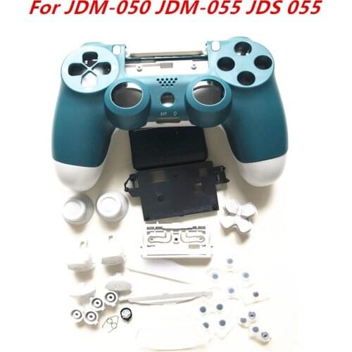 Housing Shell Case Cover for PS4 JDS 055 Controller JDM-050,JDM-055 Gamepad Replacement Shell Buttons Alpine Green Mod Kit Case