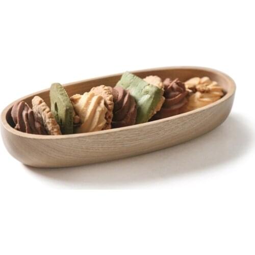 Creative Solid Wood Macaroon Storage Box Bread Candy Snacks Dried Fruit Nut Cake Biscuit Plate Kitchen Coffee Bar Organizer Tool