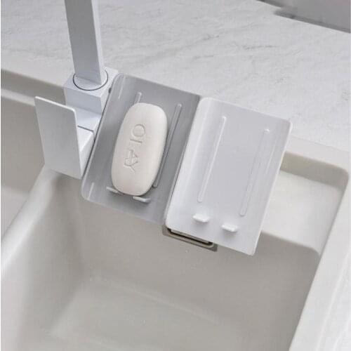 Creative Soap Box Non-slip Bathroom Soap Holder Kitchen Sponge Dish Brush Rack Household Tray Holder Case Container Tools Cocina