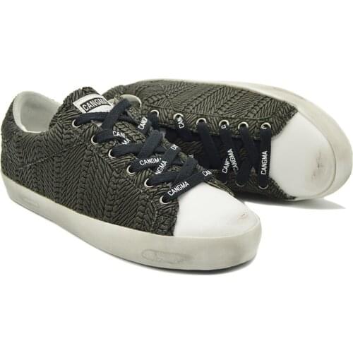 CANGMA Luxury Brand Designer Sneakers Men Comfort Shoes Autumn Green Stripe Genuine Leather Shoes Male