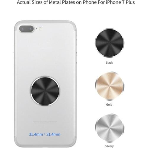 Fashion Metal Plate Magnetic disk for Car Phone Holder Accessories Stand Matte Stainless Iron Sheet For Magnet Phone Support