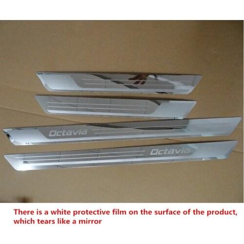 For Skoda Octavia A5 A7 2007-2012 2013-2018 Car-styling Stainless steel Door Sill Scuff Plate Guards Cover Trim