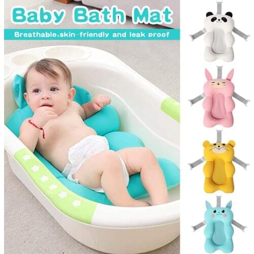 Non-slip Baby Bath Mat Tub Baby Shower Portable Mattress Air Mattress Comfort Pad Cute Wind Newborn Bathroom Safety Products