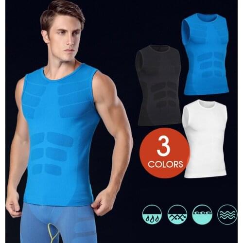 New 2021 high elastic sport sleeveless Men Fitness Training Running GYM Muscle tight skinny shape sportswear vest mens