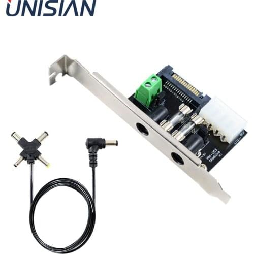 UNISIAN Desktop PC Power ATX Adapter Board PC Chassis ATX Transfer Power Supply Module Card SATA IDE IN Terminals Output 12V 5V