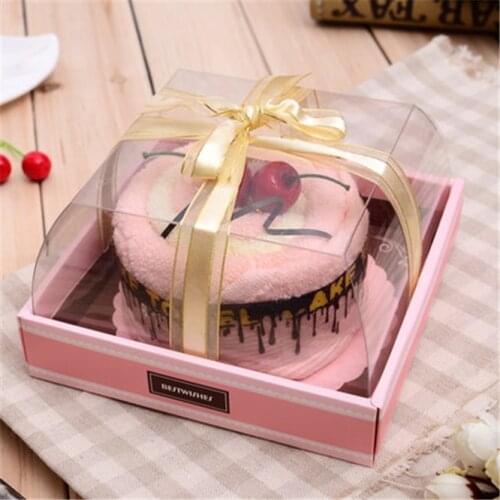 Cake shape towel 33*73cm Bamboo pulp fiber Soft Hand Towels Bath Towel Face Care Bathroom Towel Christmas birthday wedding gift