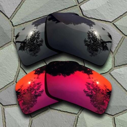 Grey Black&Violet Red Sunglasses Polarized Replacement Lenses for Oakley Eyepatch 2