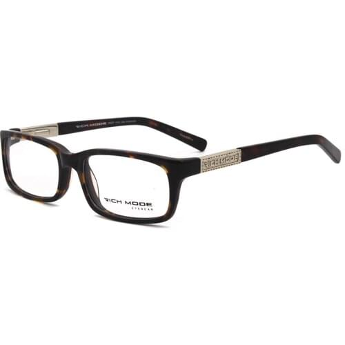 Retro Rectangular Acetate Glasses Frame Men Or Women Clear Lens Eyeglasses Hand Made Prescription Eyewear RM00479-C4