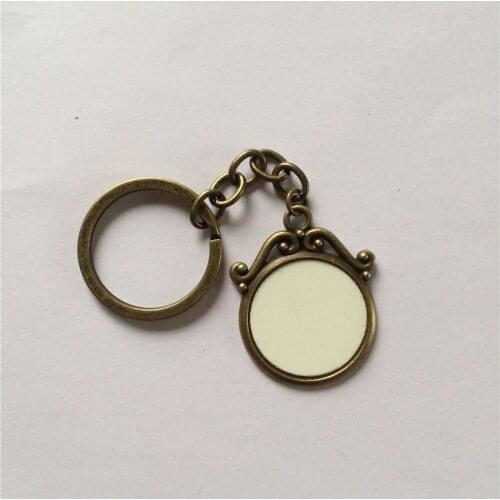 Blank for sublimation metal keychain blank custom personalized key ring for thermal transfer printing wholesale sublimation