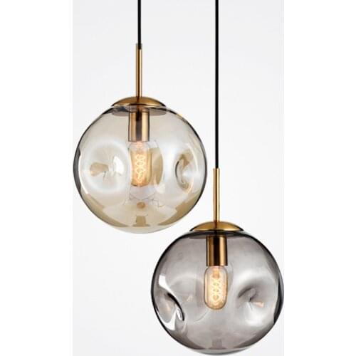 Modern LED glass ball Pendant lights Nordic living room restaurant pendant lamp bedroom lamps hanging Chandelier Kitchen fixture