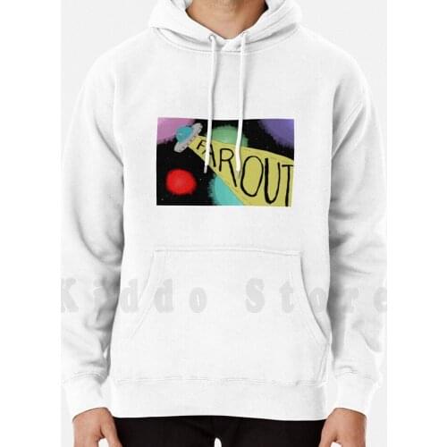 Far Out hoodies long sleeve Space Photoshop Planets Spaceship Beam Black White Coloured Colour Sketch