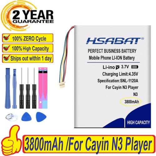 Top Brand 100% New 3800mAh Battery for Cayin N3 Player Batteries + free tools