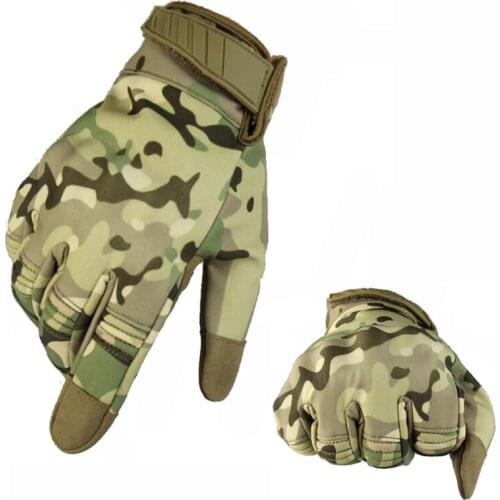 Windproof Tactical Gloves Military Touch Screen Outdoor Sports Camouflage Cycling Skiing Keep Warm Gloves For Hiking Climbing