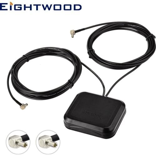 Eightwood 4G LTE Dual TS9 Male Panel Antenna Indoor for Mobile Hotspot Router USB Modem PCMCIA Card Express Card Signal Booster