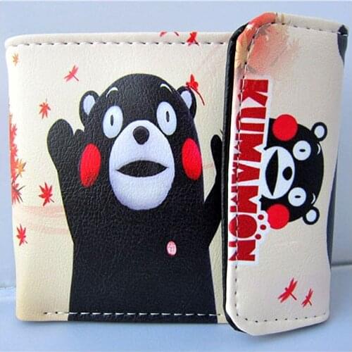 Japanese Mascot Kumamon High Quality PU Short Wallet/Anime Purse with Button (BWA_5)