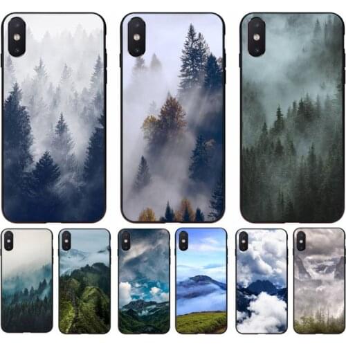 YNDFCNB Forest Cloud Pattern Soft Phone Case Capa for iphone 11 Pro Max X XS MAX 6 6s 7 8 plus 5 5S 5SE XR SE2020