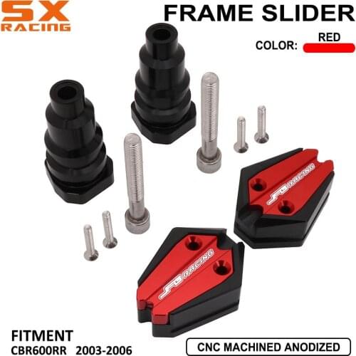 Motorcycle Aluminum Frame Crash Pad Slider Falling Cover Protector Guard For HONDA CBR600RR CBR 600 RR 2003 2004 2005 2006