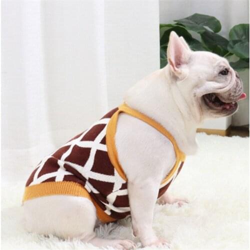 French Bulldog Clothes Winter Dog Sweater Coat Knit Apparel Poodle Schnauzer Pug Dog Clothing Dropshipping Frenchies Dog Outfit
