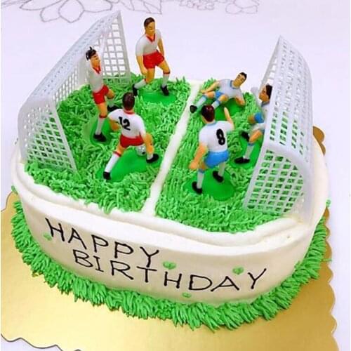 1 Set Football Game Cake Topper Birthday Cake Kids Doll Toy Home Decor Soccer Baking Cupcake Party Supply For Cake Decoration