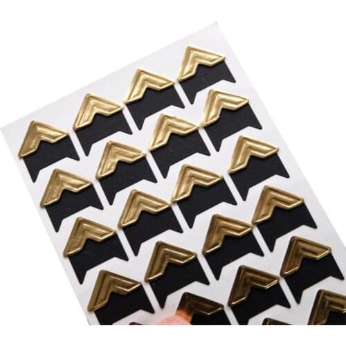 10 Sheets Photo Corners Self Adhesive Stickers, Photo Mounting Paper Corner Stickers for DIY Scrapbook Albums