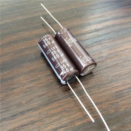 10pcs/100pcs 560uF 35V NIPPON LXV Series 10x25mm Low Impedance 35V560uF Aluminum Electrolytic Capacitor