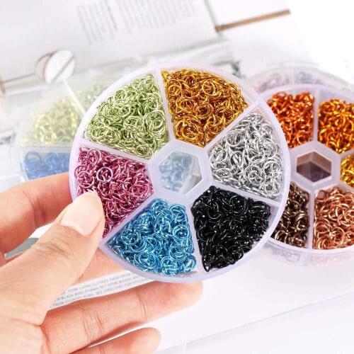 1080pcs Color Mixed Color Open Jump Ring Open Connector Diy Earrings, Necklaces, Bracelets, Jewelry, Production Kits