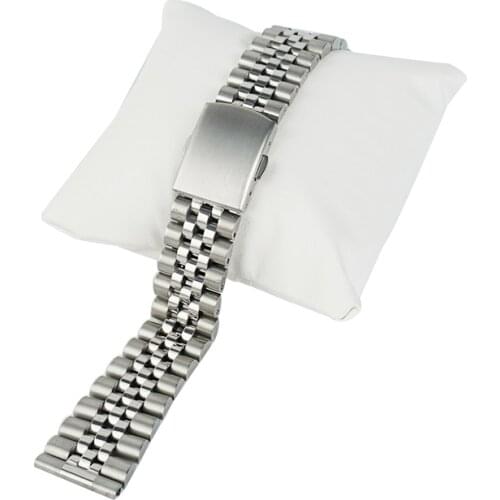 18mm 20mm Brush Polish Solid Stainless Steel Jubilee Watch Strap Band Flat End For All Watches
