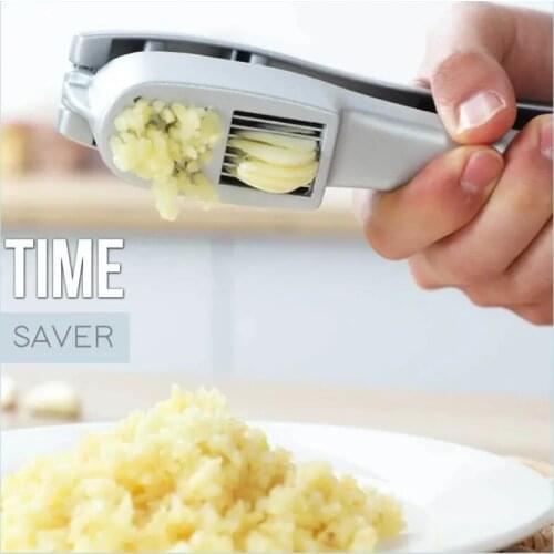 2 in 1 Manual Garlic Press Slicer Crusher Fruit Vegetable Cooking Tools Kitchen Accessories