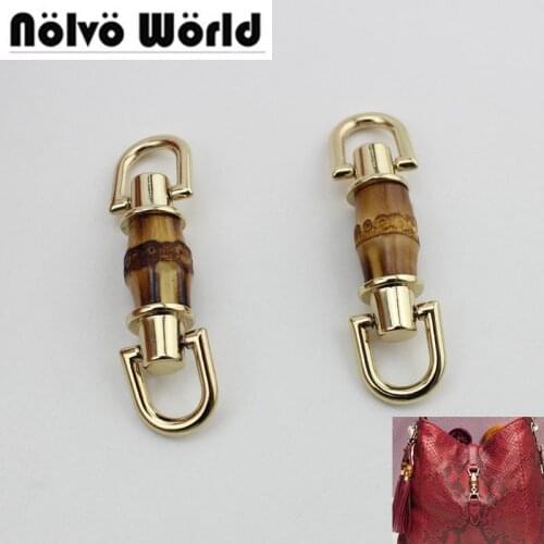 30pcs 63mm Fashion Bamboo fringed Hanger Connector for Fashion Bags Handbag Decorative Hanger Pendant Bag Hardware Accessories