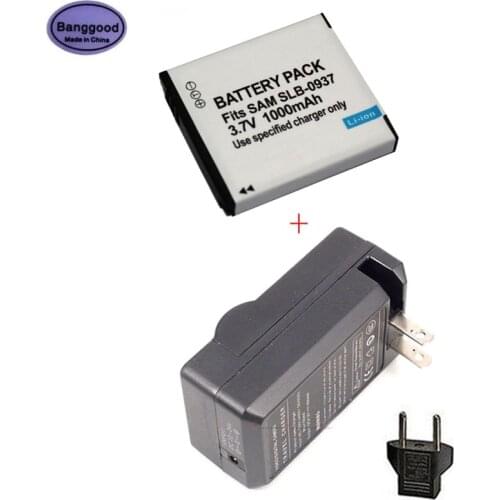 Banggood 3.7V 1000mAh SLB-0937 SLB 0937 SLB0937 Digital Camera Battery Pack for Samsung L730 L830 i8 NV33 NV4 ST10 CL5 CL50 PL10